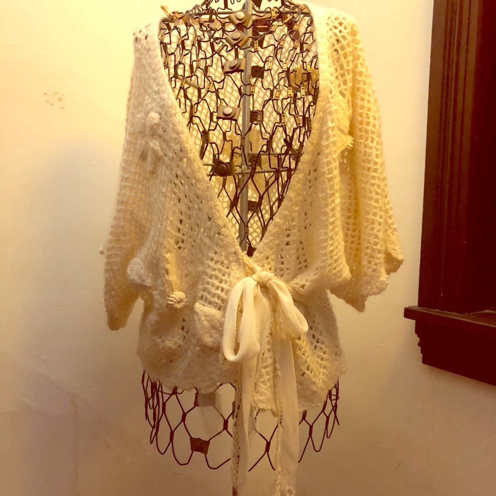 Bohemian large knit sweater